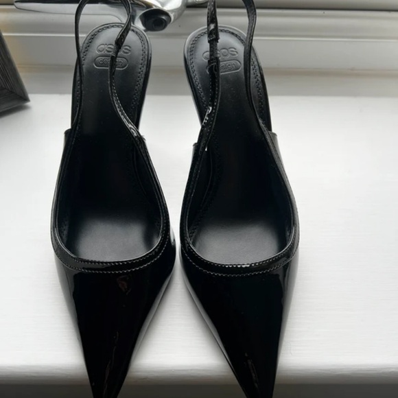 ASOS Shoes - ASOS Black Patent Slingback Heels